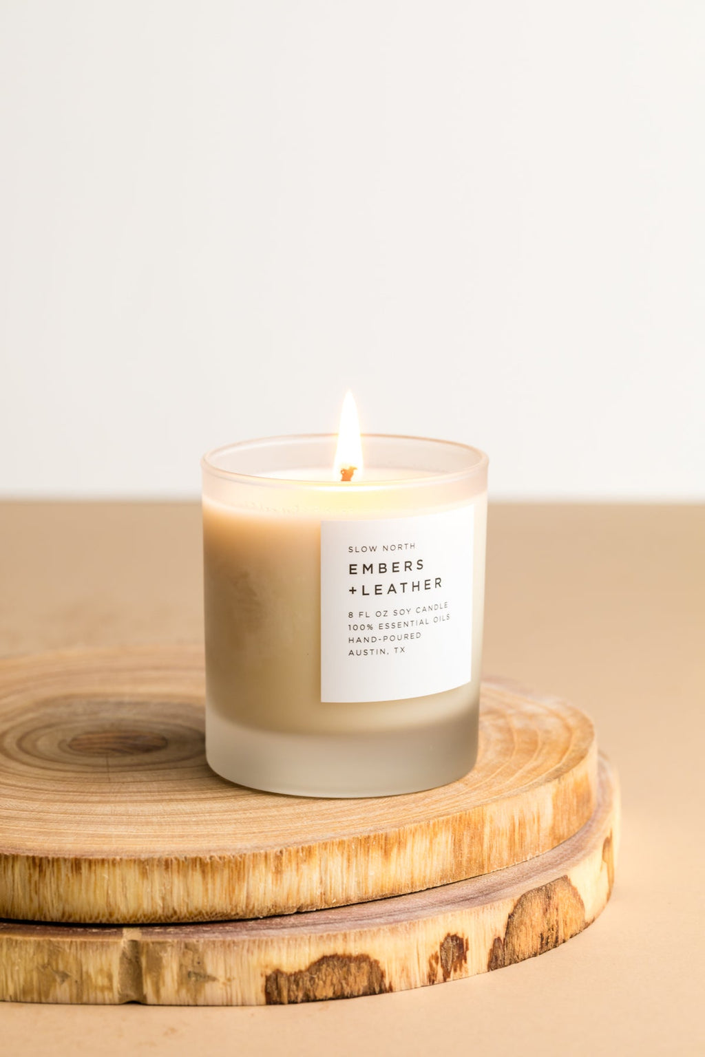 Embers + Leather - Signature Candle (Vetiver + Cedar + Patchouli ...